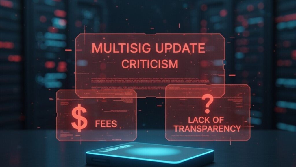 La nueva función multisig de Ledger provoca rechazo entre desarrolladores por sus tarifas, su diseño cerrado y la falta de soporte para dispositivos antiguos.