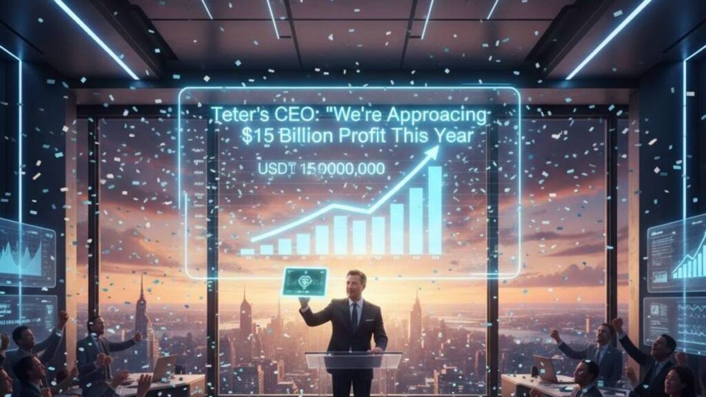 Tether espera cerca de $15 mil millones en ganancias para 2025, mientras crece el interés de inversionistas y su valoración se acerca a $500 mil millones.